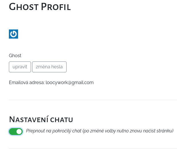 Přepnuto na nový chat